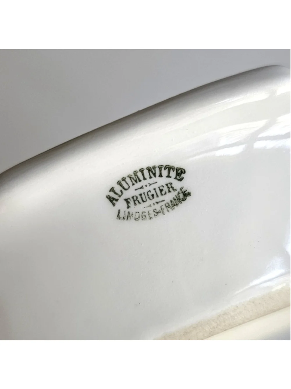 Haviland Limoges Aluminite Frugier Oval Casserole Baker Dish, Onion Harvest 9.5